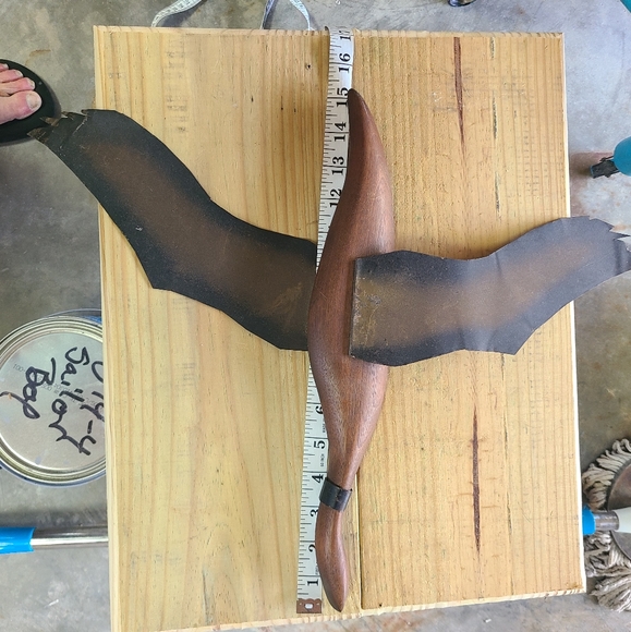 Vintage Late 60s Flying Geese Wood and Metal - Picture 10 of 11